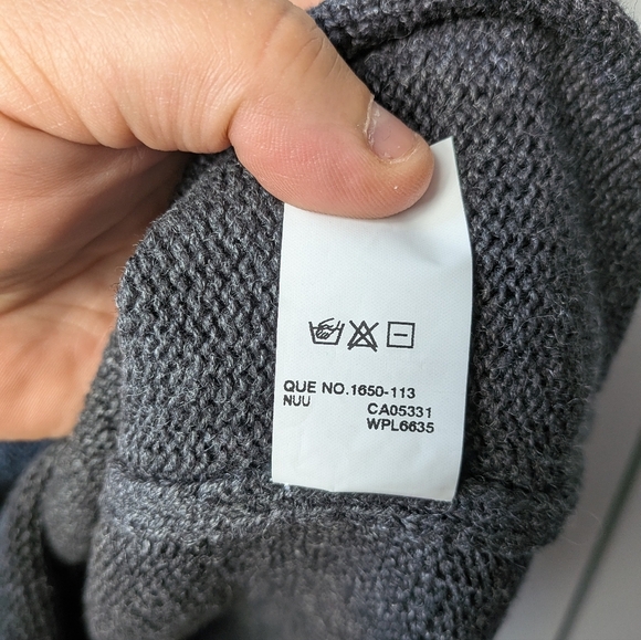 WOOLRICH Original Outdoor Wear Knit Women Crewneck Sweater Size XL Gray And Red - Picture 7 of 10